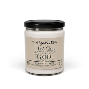 Personalized Let Go and Let God Candle – A Faith-Inspired Scented Gift 9oz