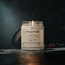 Load image into Gallery viewer, Personalized Let Go and Let God Candle – A Faith-Inspired Scented Gift 9oz
